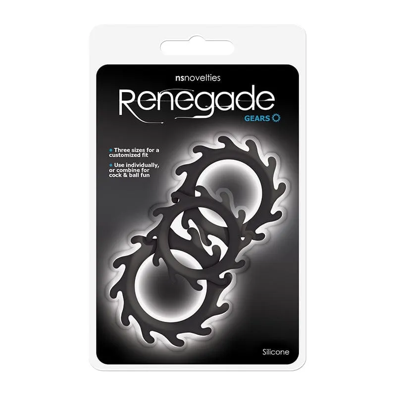 NS Novelties Renegade Gears 3 pack Cock Rings