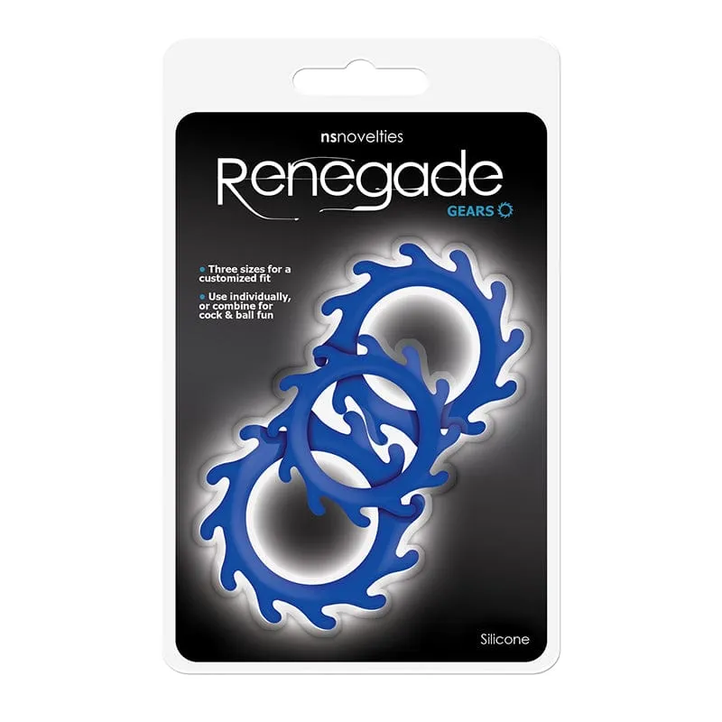 NS Novelties Renegade Gears 3 pack Cock Rings