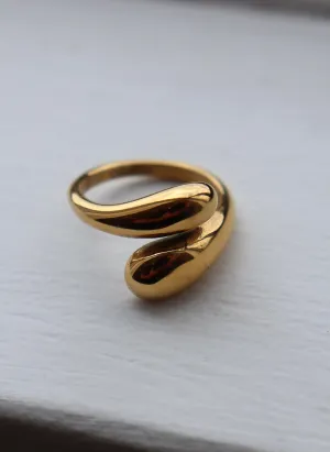 Oleada 18K Gold Plated "Ivy" Extended Sizing Stacking Ring