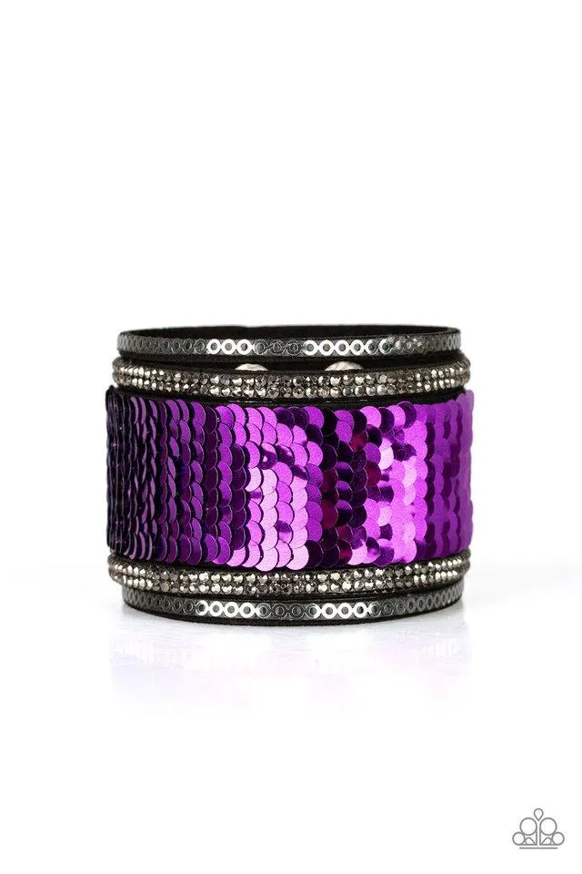 Paparazzi Bracelet ~ Heads Or MERMAID Tails - Purple