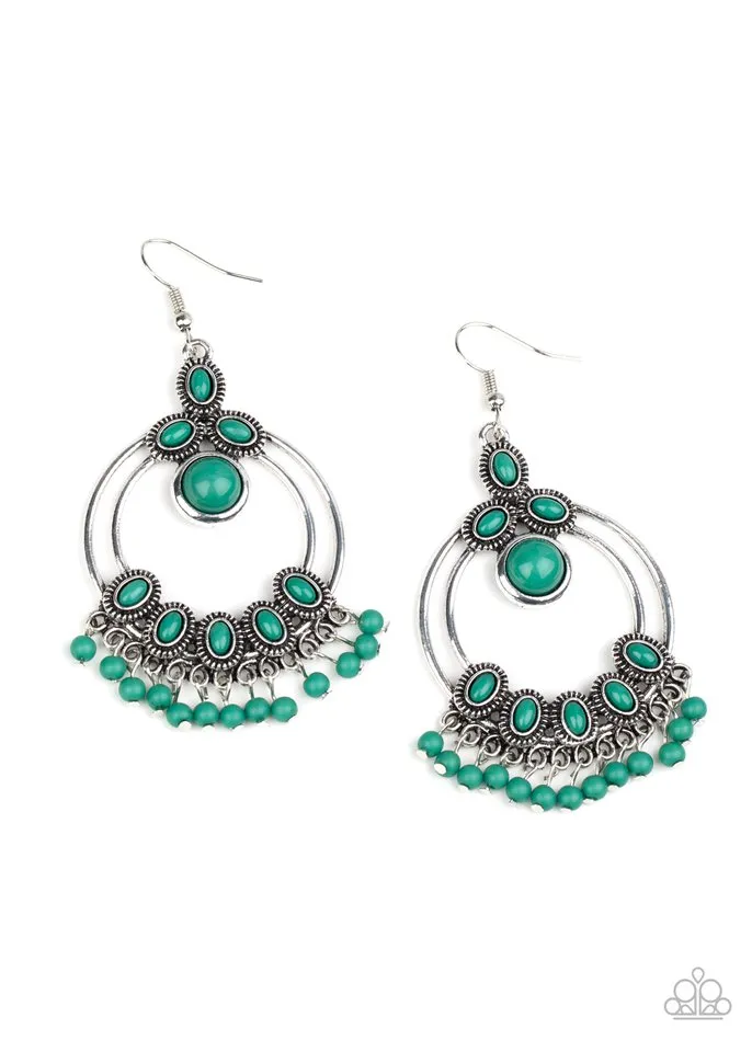 Paparazzi Earring ~ Palm Breeze - Green