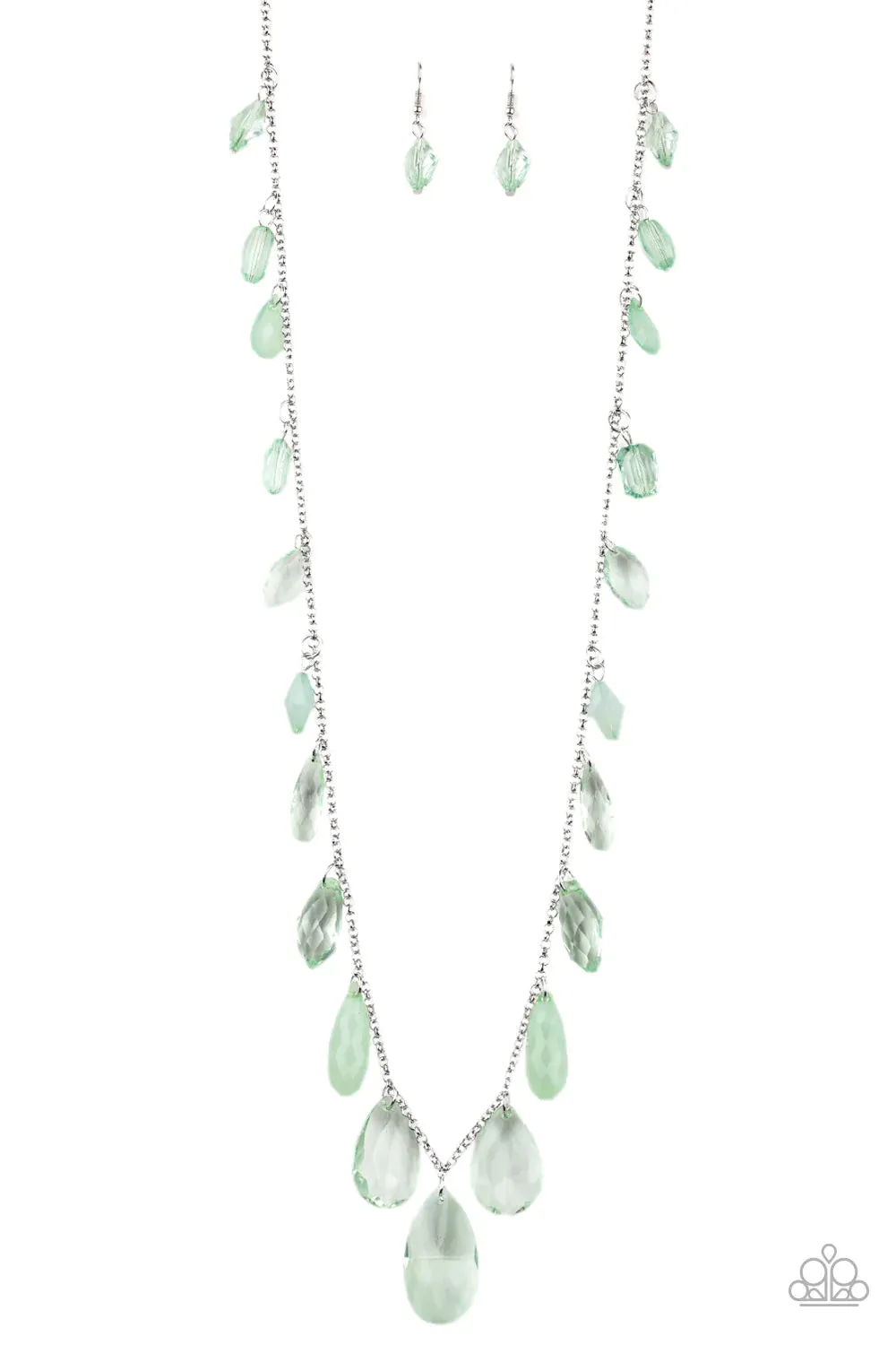 Paparazzi Necklace ~ GLOW And Steady Wins The Race - Green