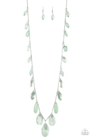 Paparazzi Necklace ~ GLOW And Steady Wins The Race - Green