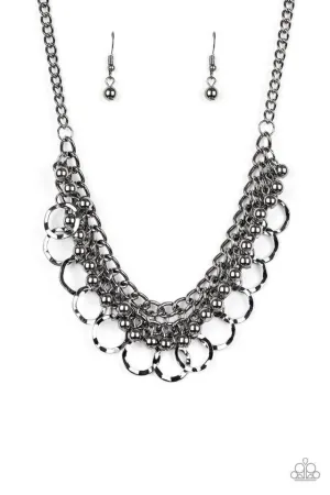 Paparazzi Necklace ~ Ring Leader Radiance - Black