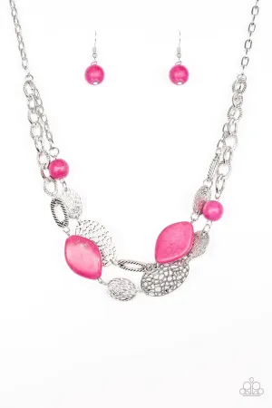 Paparazzi Necklace ~ Second Nature - Pink