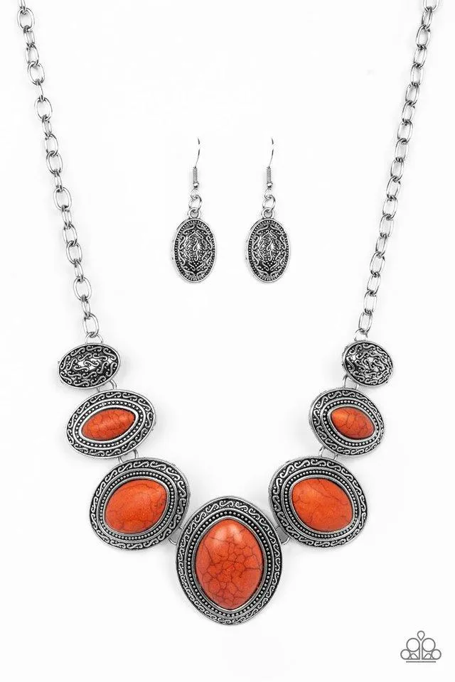 Paparazzi Necklace ~ Sierra Serenity - Orange