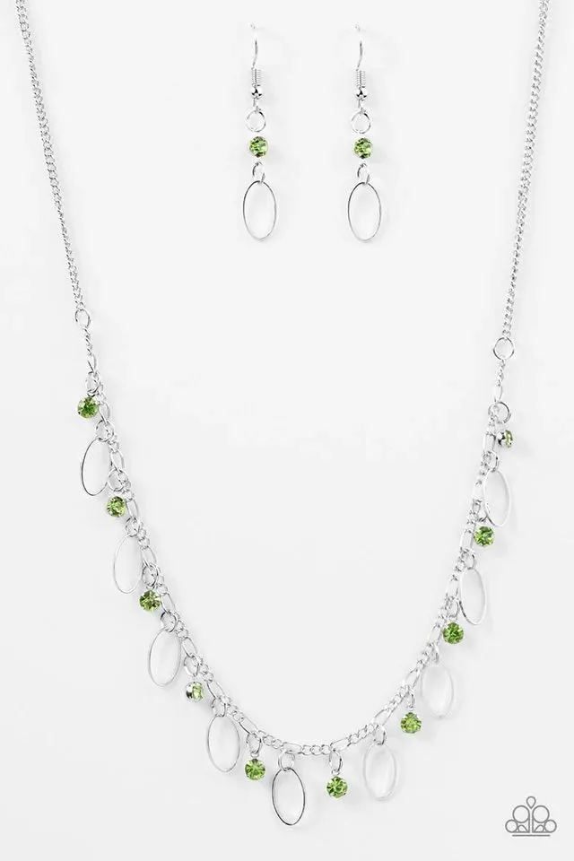 Paparazzi Necklace ~ Twinkle At Twilight - Green