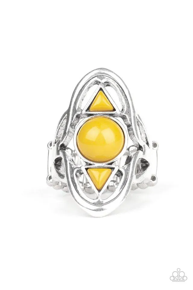 Paparazzi Ring ~ Aztec Adobe - Yellow