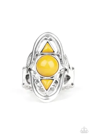 Paparazzi Ring ~ Aztec Adobe - Yellow