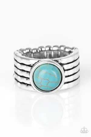 Paparazzi Ring ~ Blooming Badlands - Blue