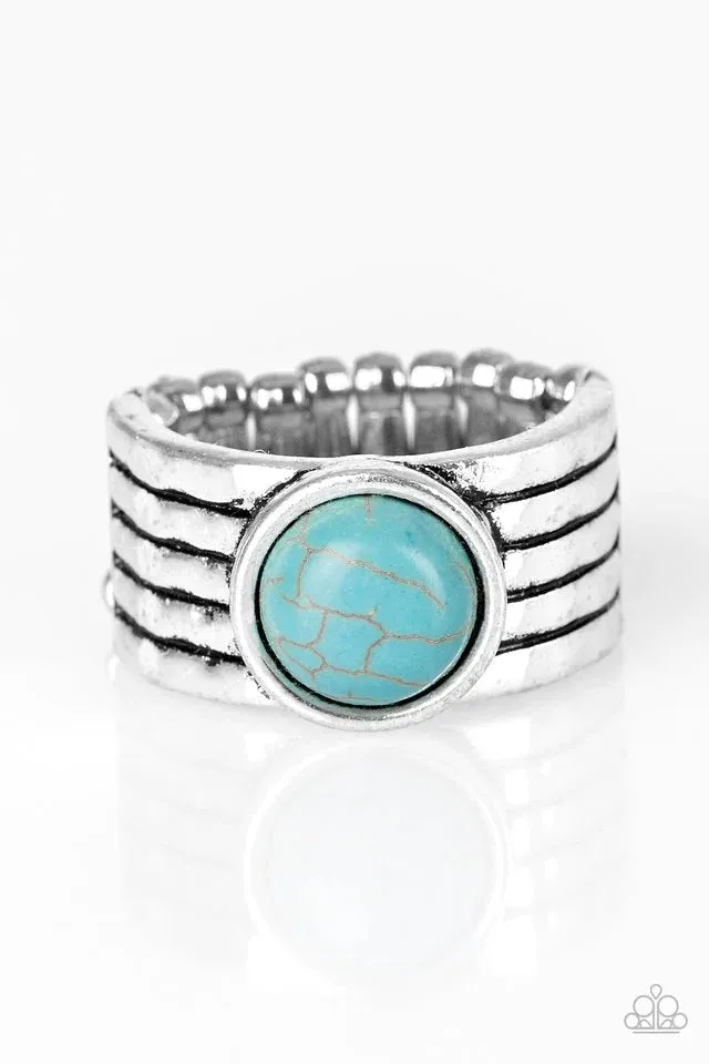 Paparazzi Ring ~ Blooming Badlands - Blue