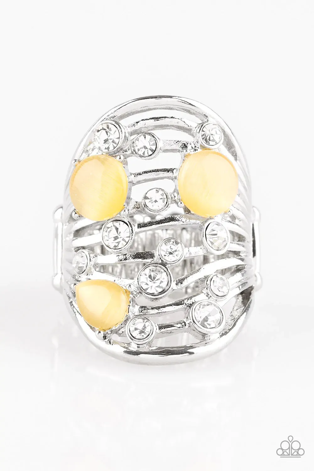 Paparazzi Ring ~ Clear The SWAY! - Yellow