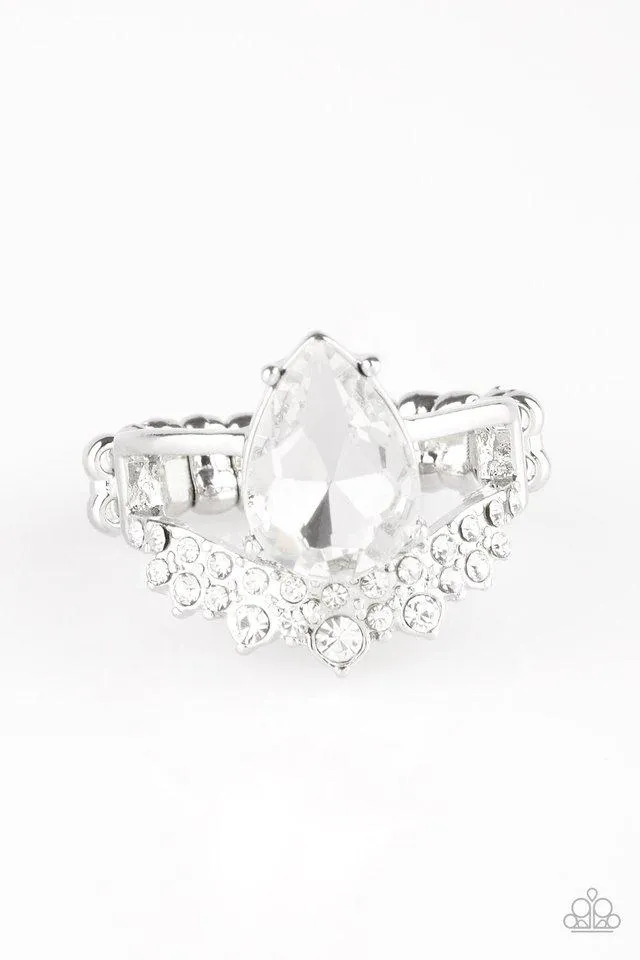 Paparazzi Ring ~ If The Crown Fits - White