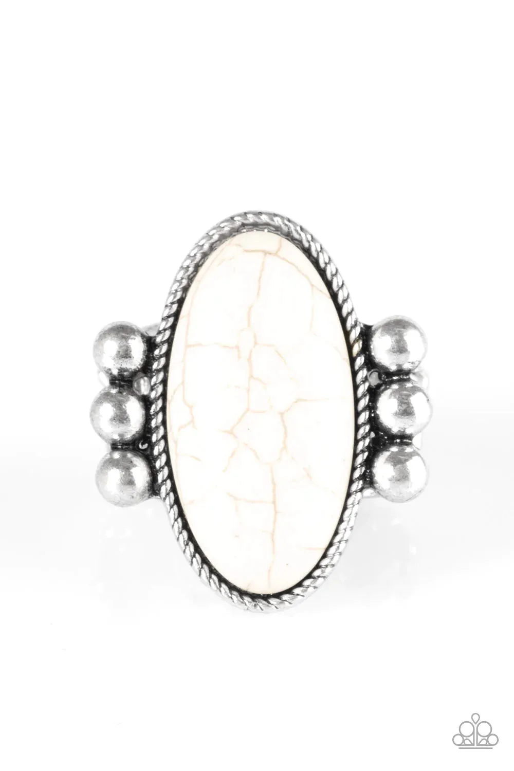 Paparazzi Ring ~ Skipping SANDSTONES - White