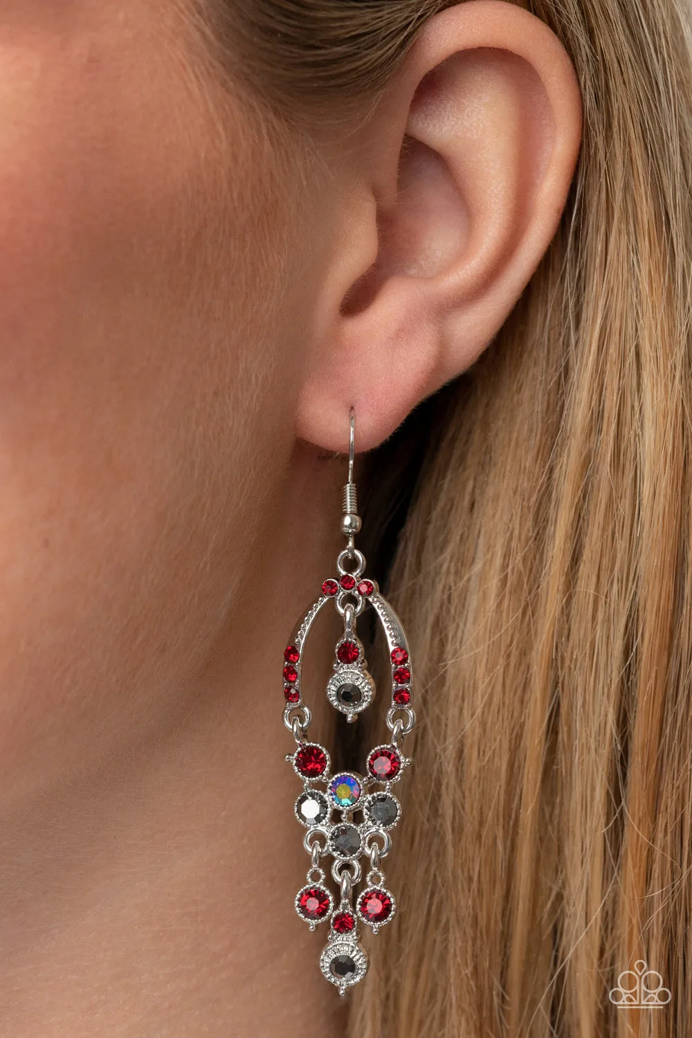 Paparazzi Sophisticated Starlet - Red Earrings