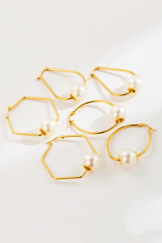 Pearl Hoop Earrings