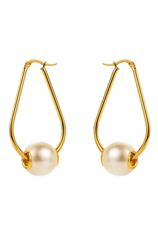 Pearl Hoop Earrings