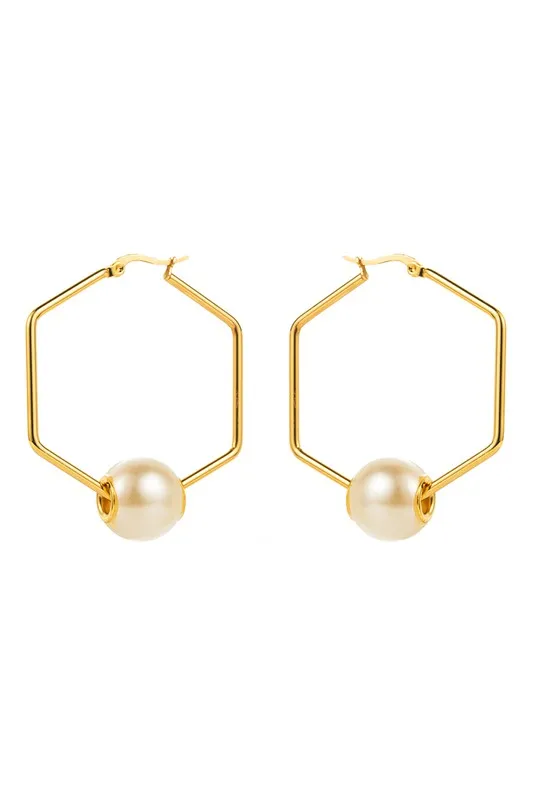 Pearl Hoop Earrings