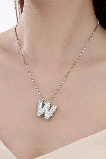 Personalized Bubble Necklace L Silver