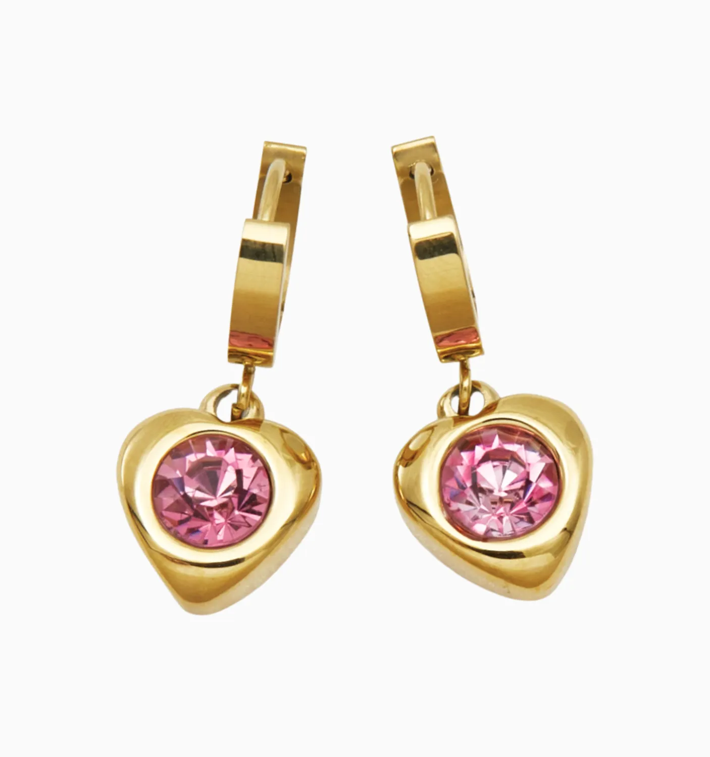 Pink Heart Earrings