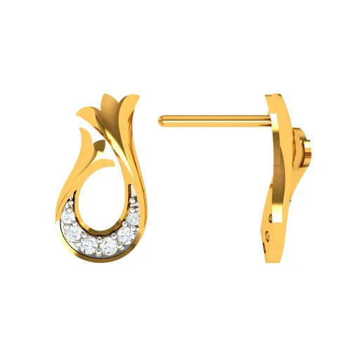 Pleasant Daily Wear 14k Gold Diamond Ear Top