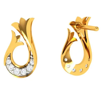 Pleasant Daily Wear 14k Gold Diamond Ear Top