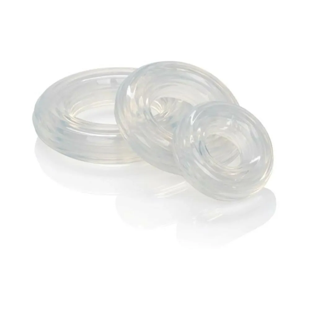 Premium Silicone Ring Set Clear Pack Of 3