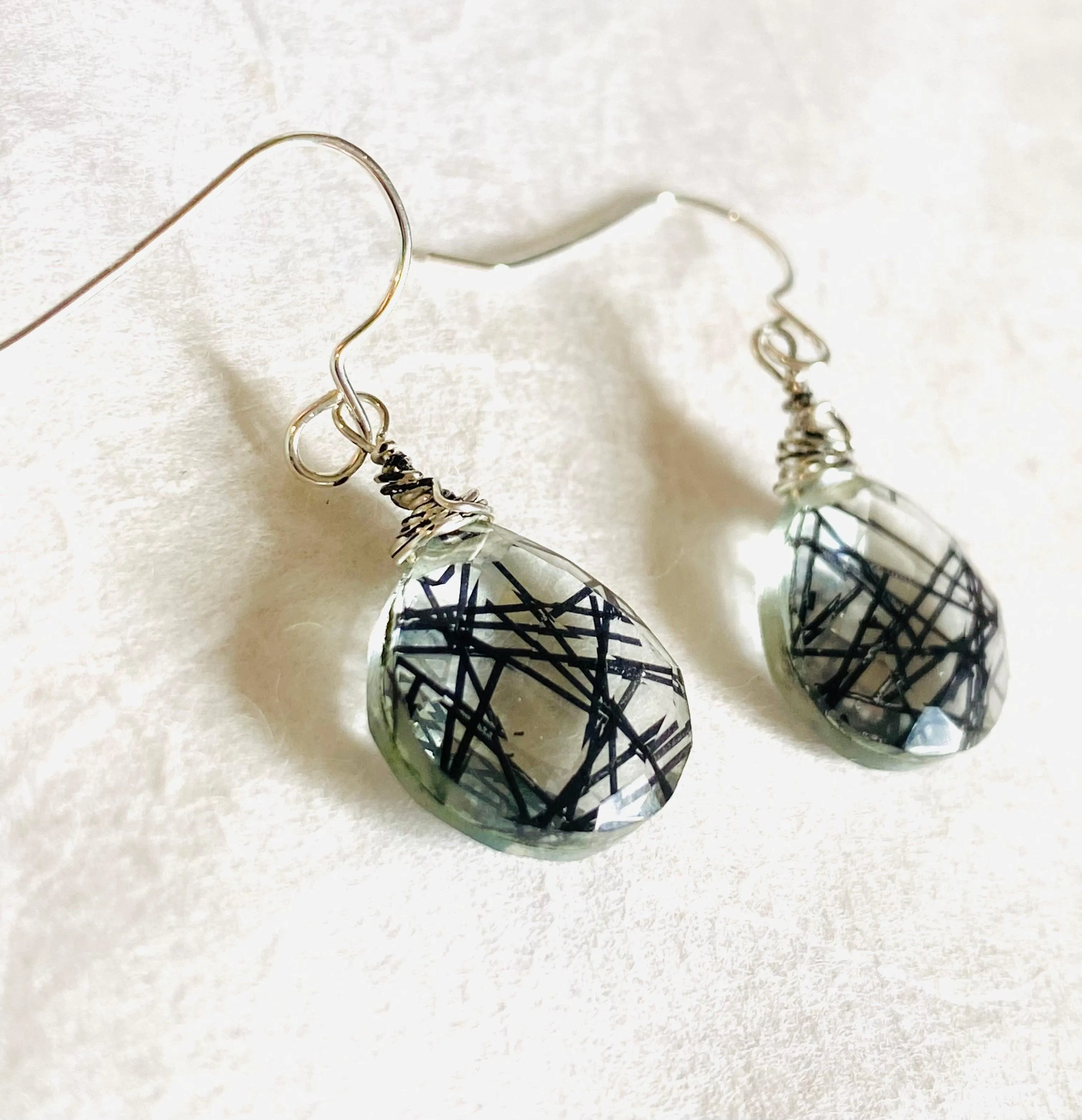 Quartz earrings, Quartz Doublet Earrings