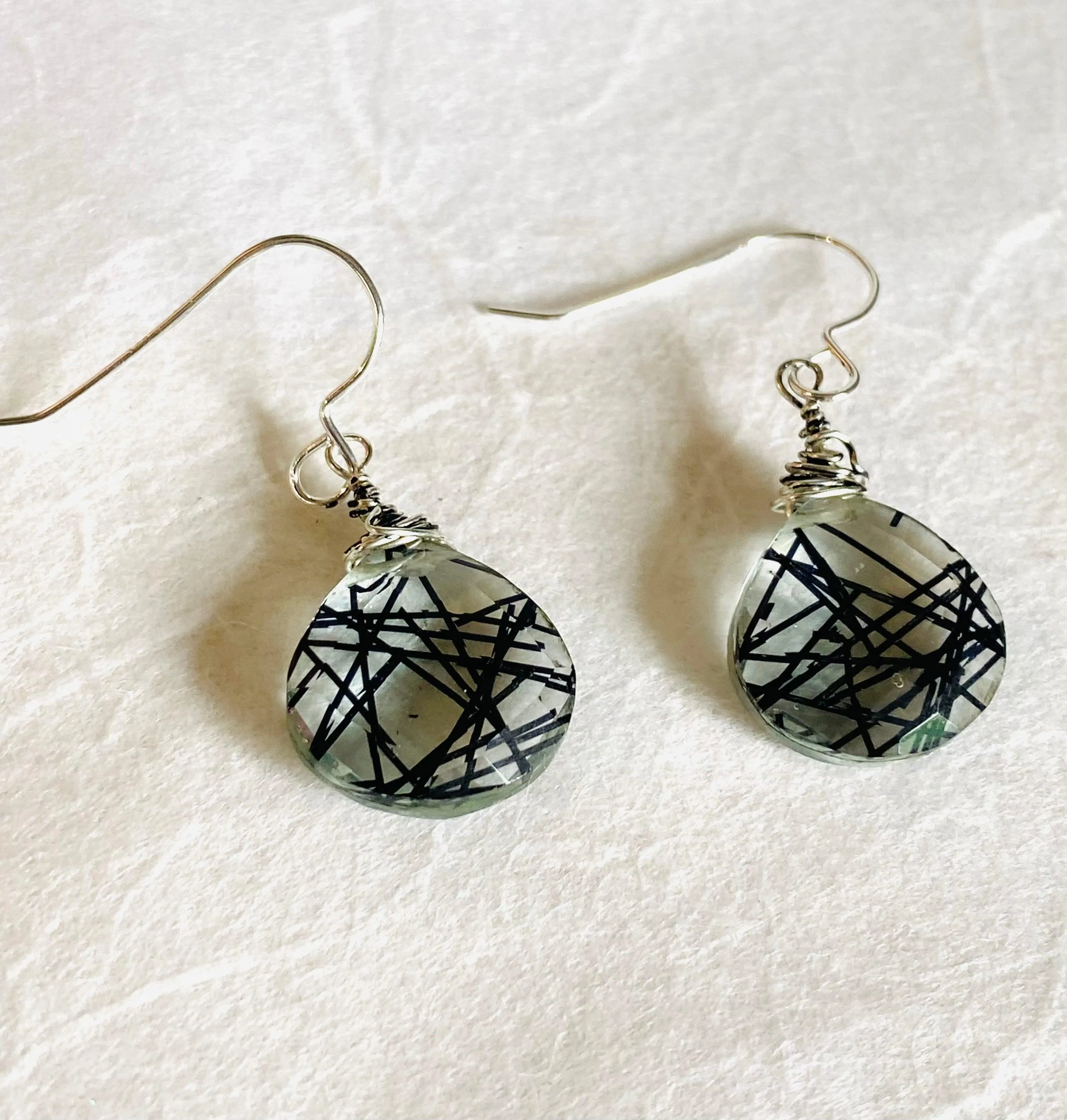 Quartz earrings, Quartz Doublet Earrings