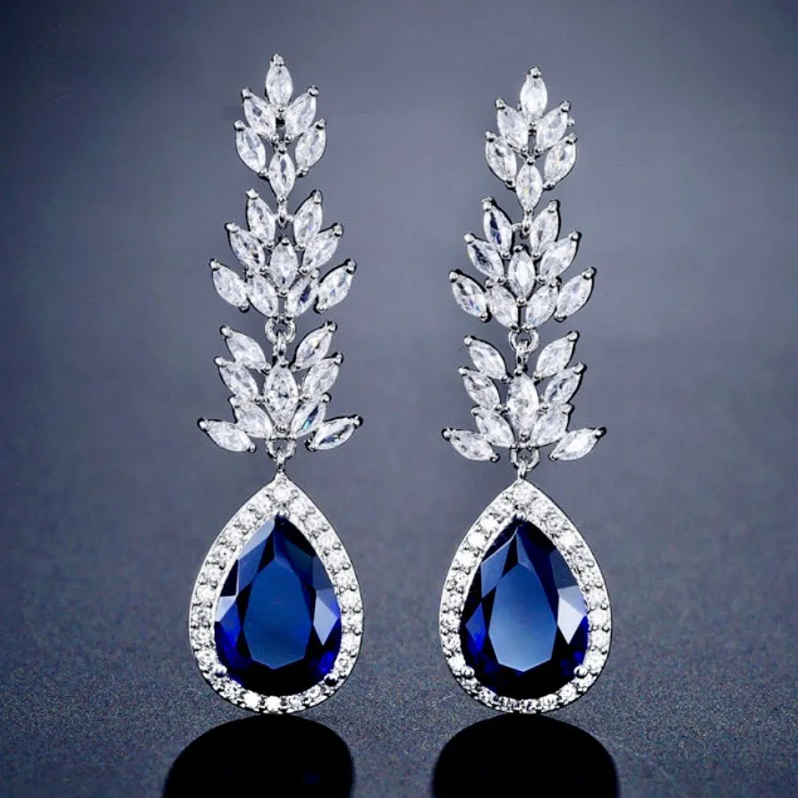 "Aleda" - Cubic Zirconia Bridal Earrings - More Colors Available