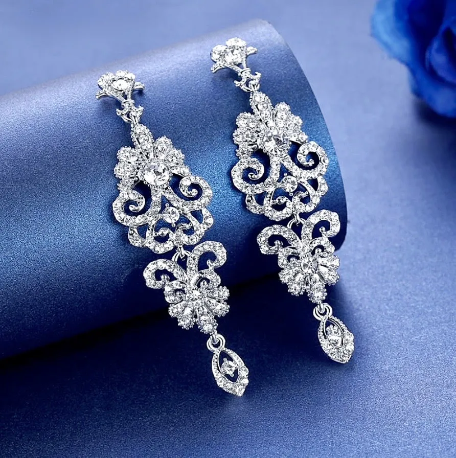 "Jean" - Rhinestone Bridal Earrings