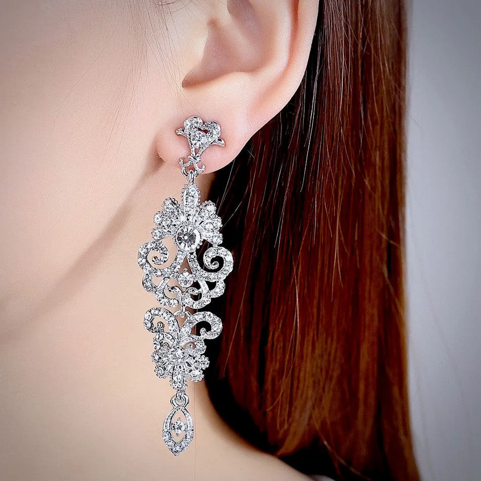 "Jean" - Rhinestone Bridal Earrings