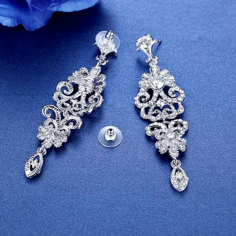 "Jean" - Rhinestone Bridal Earrings