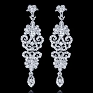 "Jean" - Rhinestone Bridal Earrings