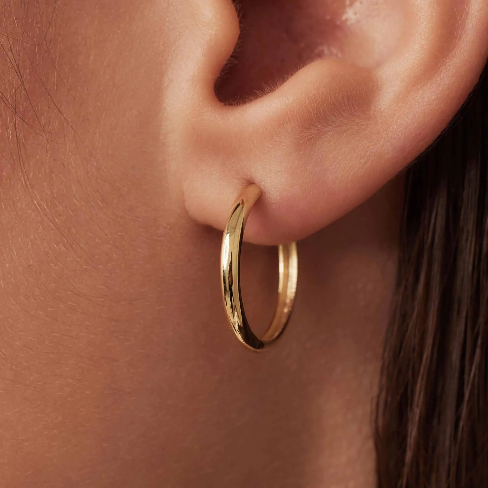 Rivoli Morgane 14 karat gold hoop earrings (15.5 mm)