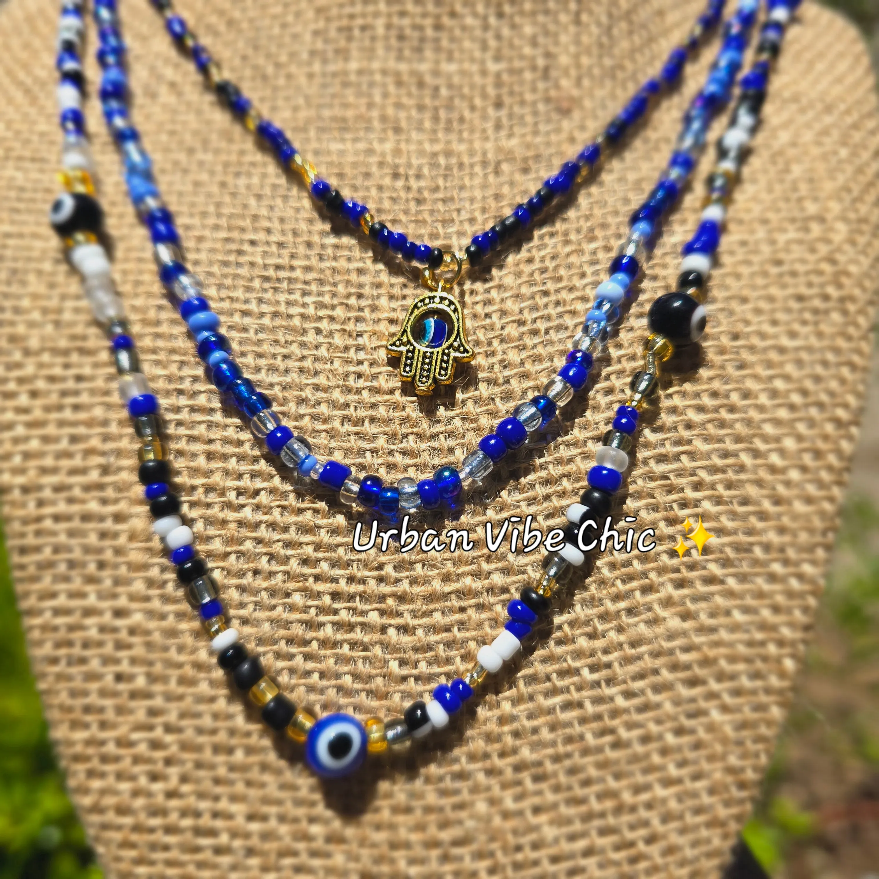 Royal Goddess Daisy Beaded Necklace |Flower Bead Bead Necklace | Urban Vibe Chic | Seed Bead Jewelry