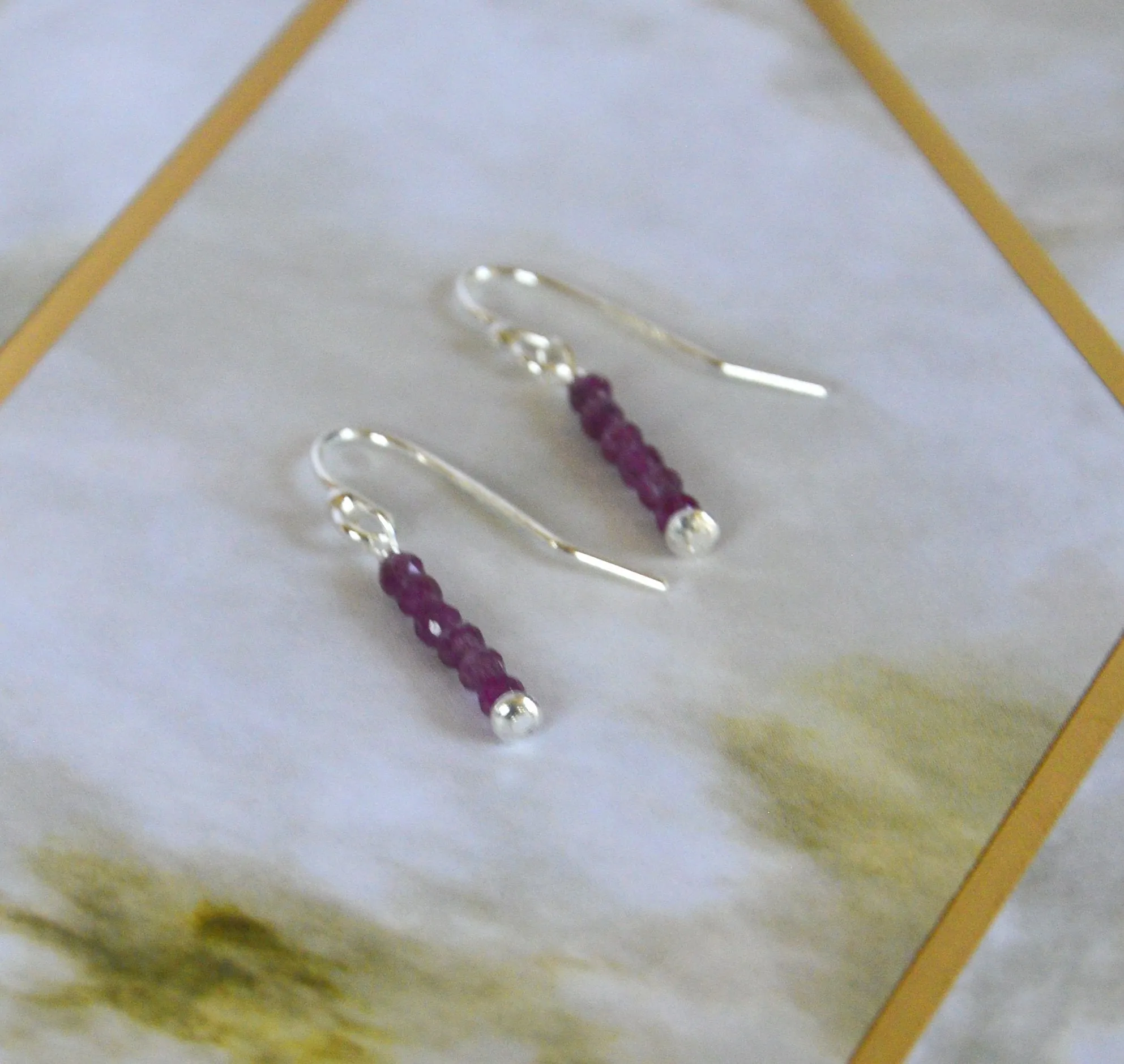 Ruby Dangle Earrings