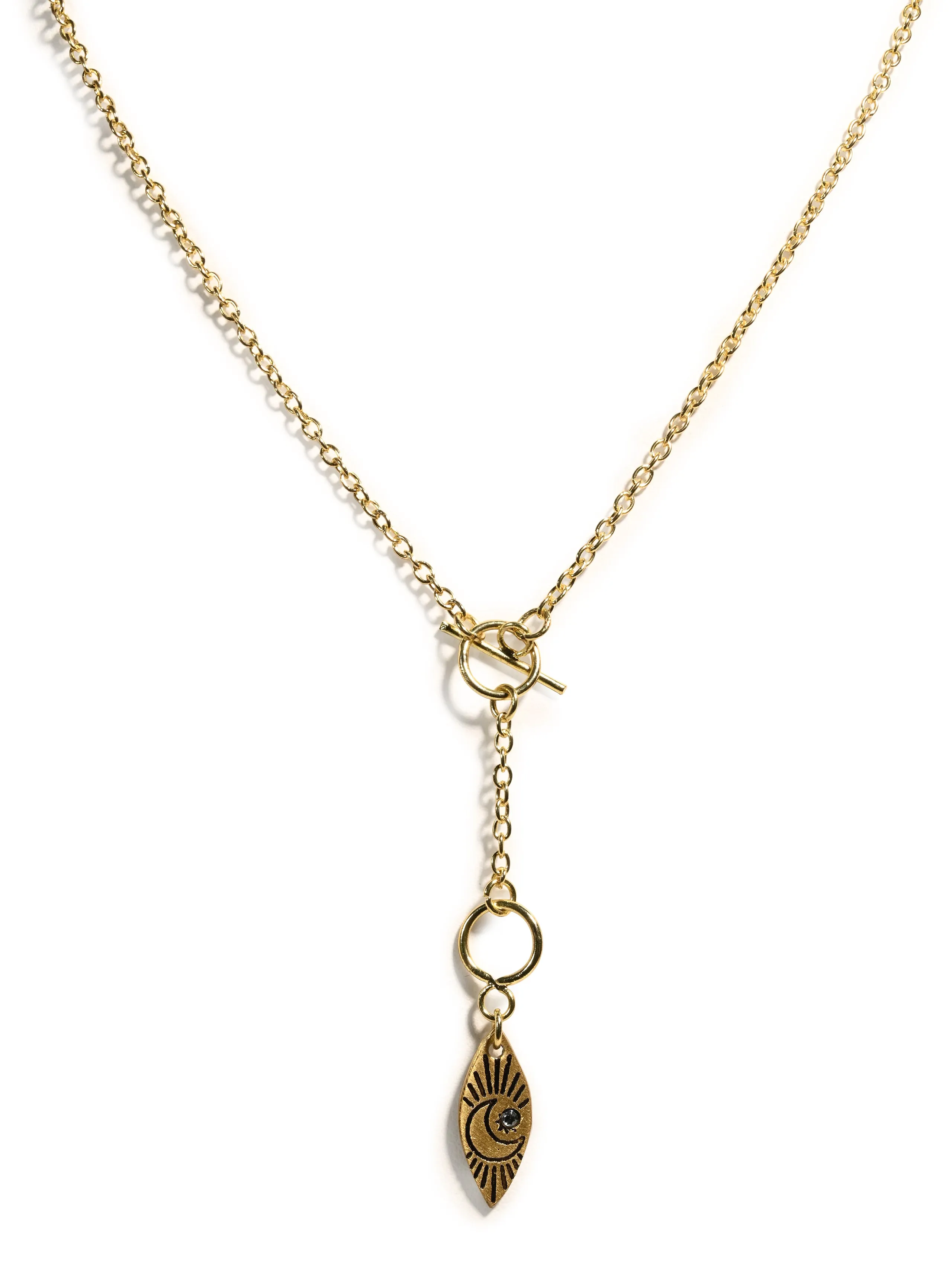 Ruchi Dainty Charm Drop Lariat Necklace