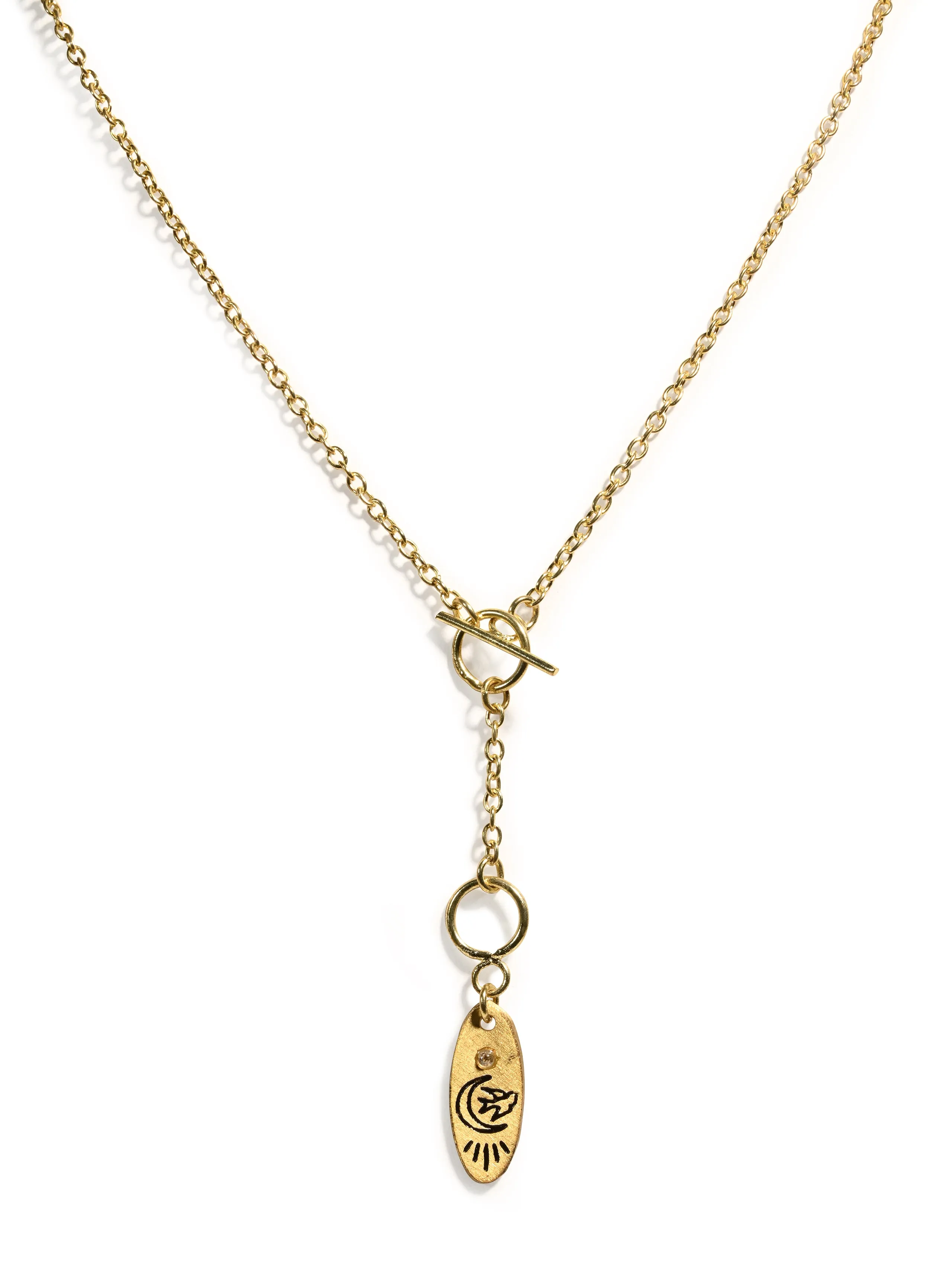 Ruchi Dainty Charm Drop Lariat Necklace