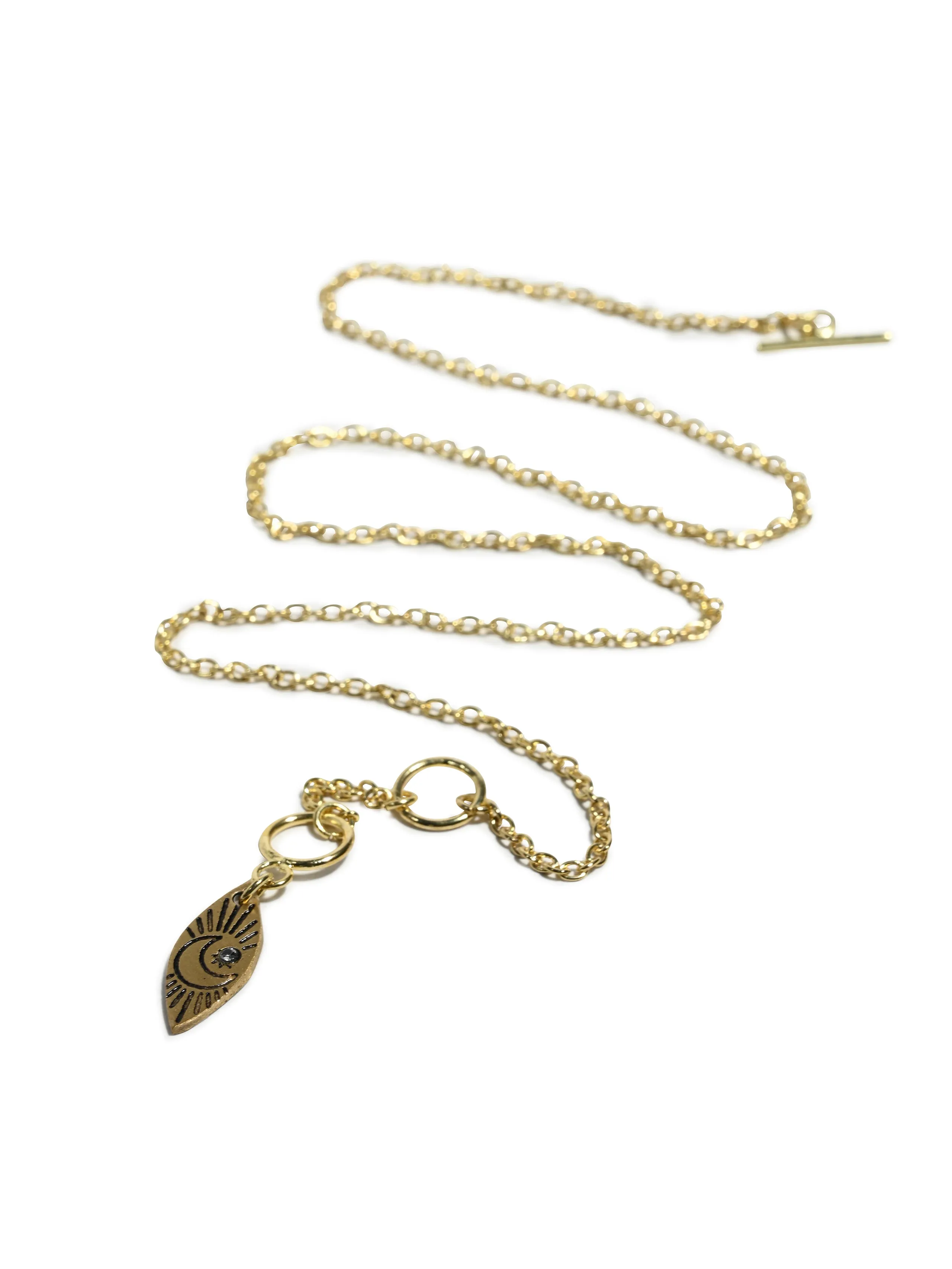 Ruchi Dainty Charm Drop Lariat Necklace