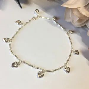 Silver Love Anklet - VANK118