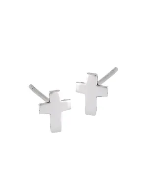 Simple Cross Post Earrings