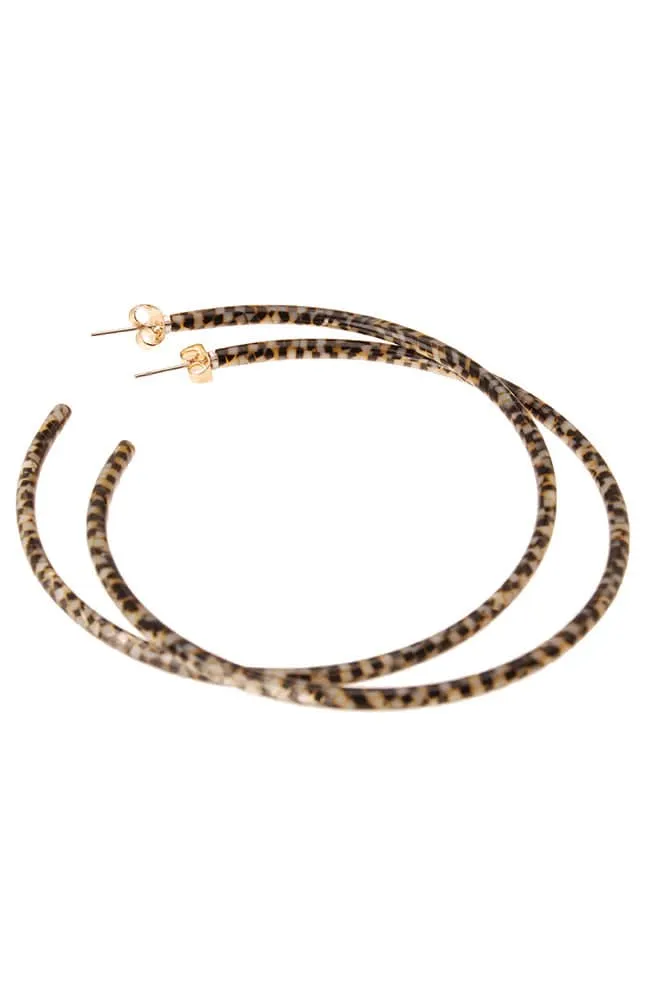 Skinny Jumbo Hoop Earrings