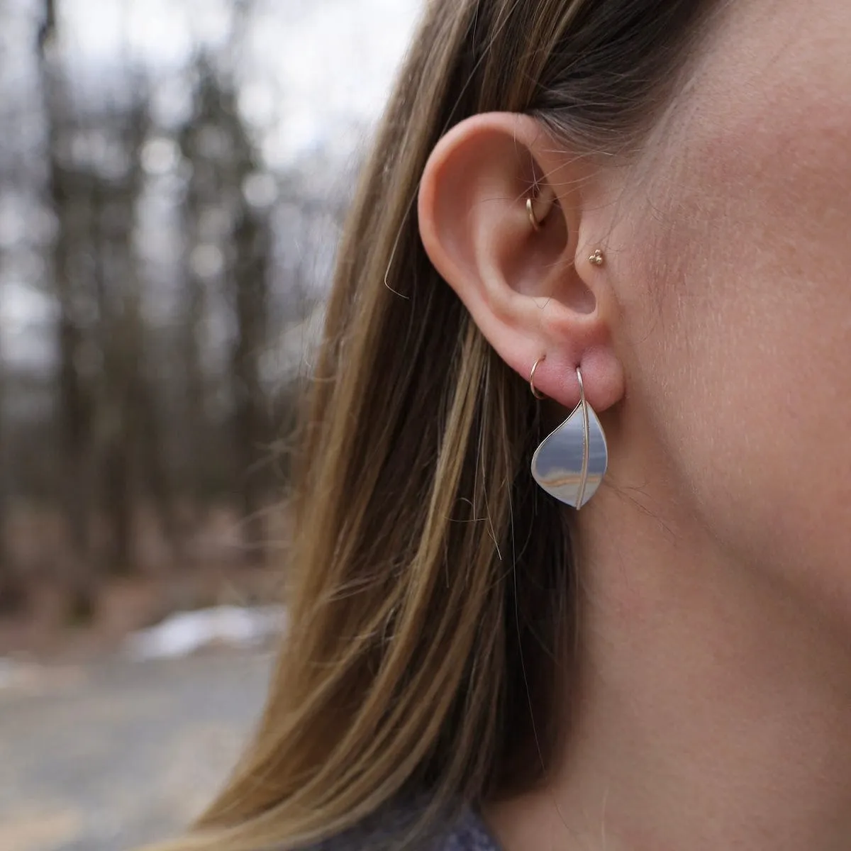 Small Leaf Shape Earrings