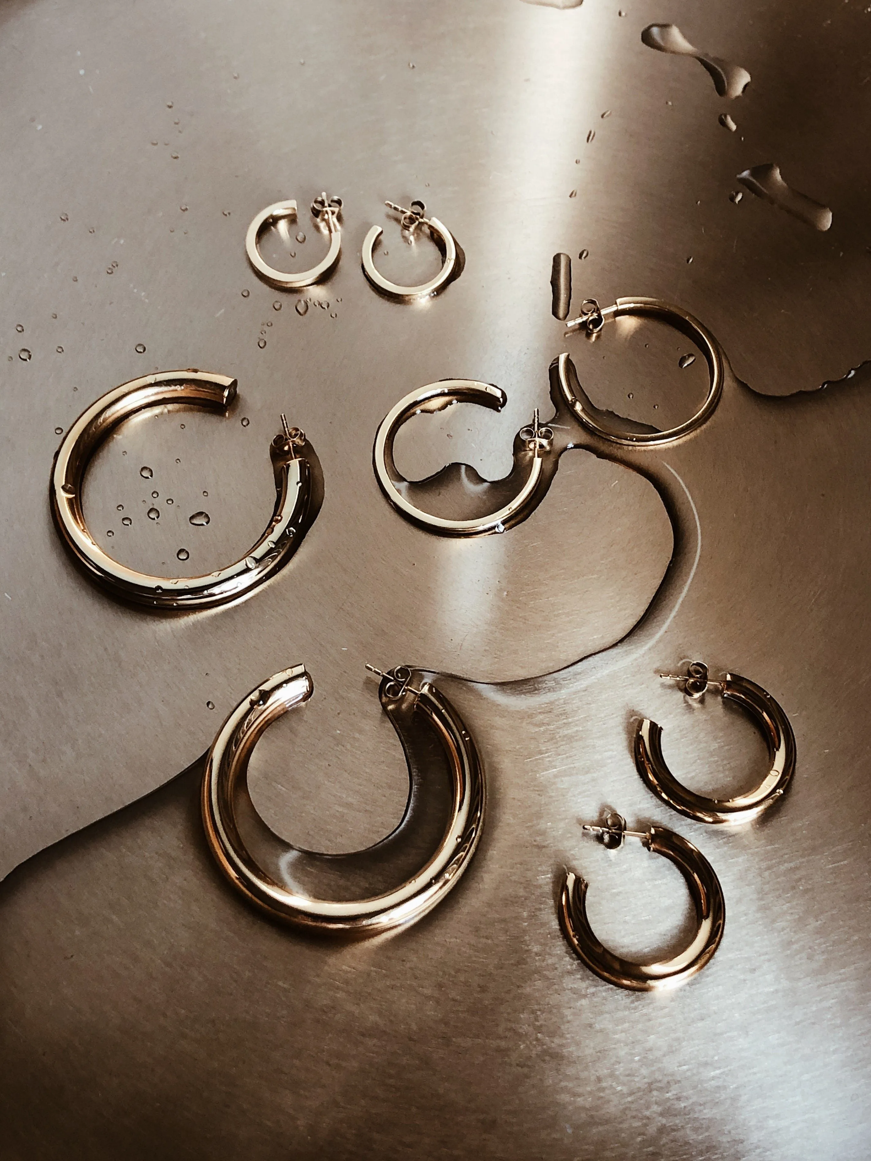 Small Simple Gold Hoops