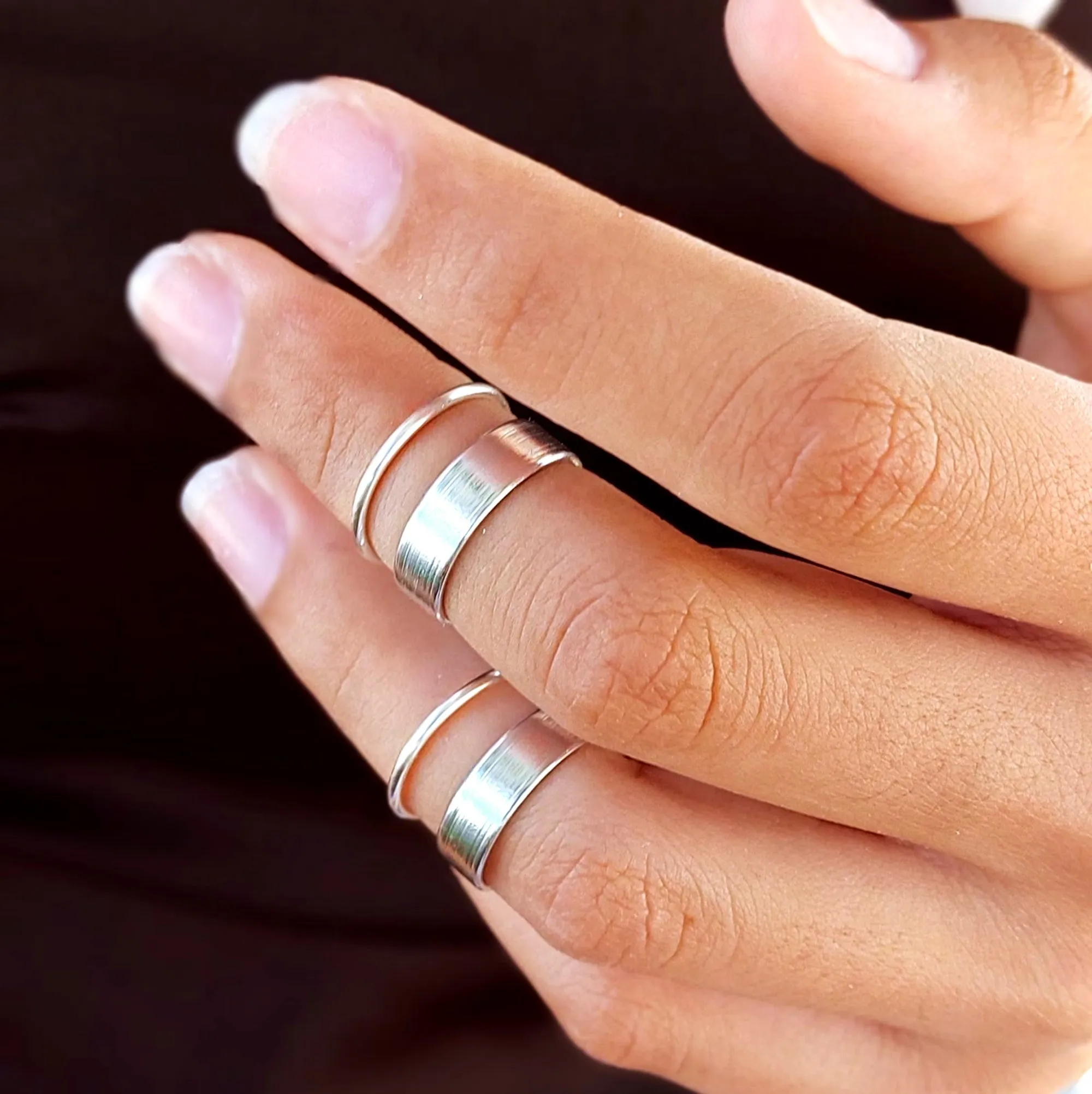 Stackable Midi Ring - set of 4