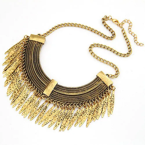 Statement Maxi Necklaces & Pendants Bijoux Collier Femme For Women Collar Mujer Fashion Vintage Gold Choker Jewelry Colar