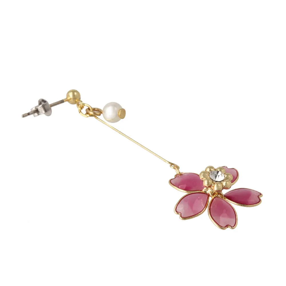 Stone Center Sakura Drop Earrings