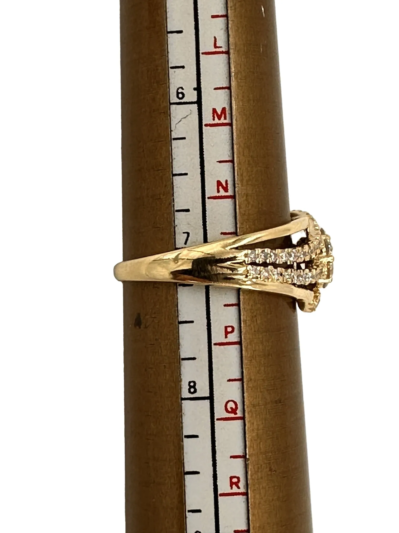 Stunning 10k Yellow Gold 59 Stone Diamond Ring