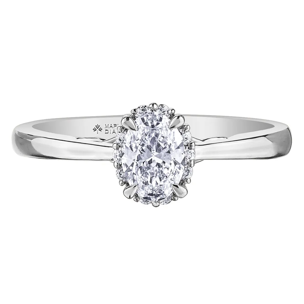 Stunning Oval Canadian Diamond Eternal Flames Ring